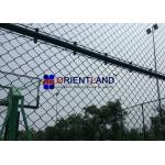 Oil And Gas Station Chain Link Fencing Wire , Anti Climb Mesh Fencing Round Post for sale