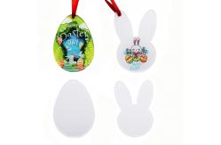 China Sublimation Acrylic Pendant Easter Bunny Egg Single Sided DIY supplier