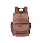 Teenager Leakproof Leather Casual Backpack With USB Charging for sale