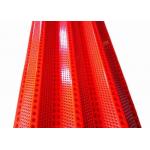 800mm Width Red Color Powder Coating Wind Dust Perforated Fence For Coal Mine for sale