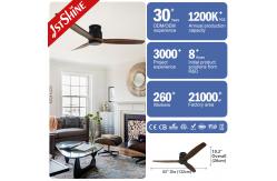 China Flush Mount Ceiling Fan With Remote Control，Solid  Blade Quiet  DC Motor supplier