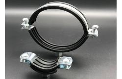 China Metal Steel Rubber Lined Pipe Clamps with EPDM Rubber supplier