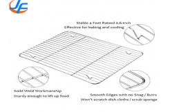 China RK Bakeware China Aluminium Cookie Sheet Pan And Stainless Steel Cooling Rack Set supplier