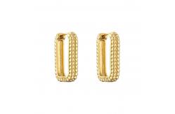 China 24K Chunky Gold Plated Hoop Earrings supplier