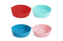 China Heat Resistant Silicone Air Fryer Liner Reusable Round supplier