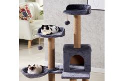 China Custom Wooden Cat Climbing Tree with Modern Luxury Design and Scratching Post Tower supplier