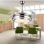6000k 4000lm Crystal Flush Mount Ceiling Fan Neutral White