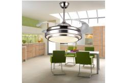 China 6000k 4000lm Crystal Flush Mount Ceiling Fan Neutral White supplier