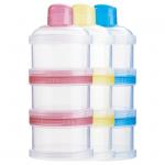 Three Grid Baby Milk Powder Container Dishwasher Safe BSCI for sale