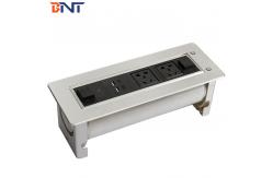China available rotater motorized desk flip up outlet with double usb charger EK6301 supplier