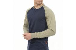 China CAT2 Fireproof Long Sleeve Shirt CFR 7oz For Men Working Navy Khaki supplier