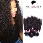 Shedding Free Raw Unprocessed Peruvian Curly Hair Extensions 10 inch - 30 inch for sale