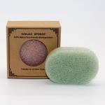 Microfiber Cosmetic Oval Konjac Cleansing Sponge No Stimulation for sale
