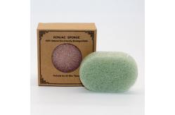 China Microfiber Cosmetic Oval Konjac Cleansing Sponge No Stimulation supplier