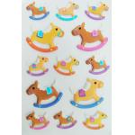 Safe Non Toxic 3D Foam Stickers For Toddlers Lovely Riding Horse Design for sale