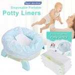 White LDPE Plastic Portable Travel Universal Potty Chair Liners With Drawstring