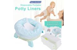 China White LDPE Plastic Portable Travel Universal Potty Chair Liners With Drawstring supplier