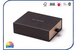 China Rigid Paper Boxes Kraft Paper Sliding Drawer Boxes With Silver Gold Foil Stamping supplier