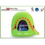 Green Toddler Shark Backpack , Cool Kids Backpacks Neoprene Material for sale