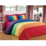 Rainbow Energetic Bedding Polyester Cotton Duvet Cover 4pcs Set Polycotton Bedding set Queen/King Size for sale