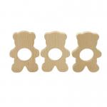 Beech Wood Grip Teether Bear Shaped Grabing Unisex Teether Toy for sale
