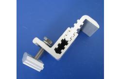 China Anodized Solar End Clamp flat Roof Solar Mounting Systems With Nut / Bolt supplier