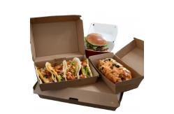 China Custom Corrugated Cardboard Hamburger Box  Food Grade Packaging with Logo supplier