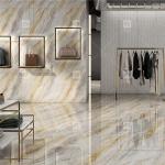 Luxury Full Body Marble High Glossy Porcelain Glazed Tiles For Living Room for sale
