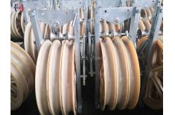 China Anti Twisting 26KG  - 150KG Wire Stringing Blocks Nylon Large Rope Pulley supplier