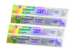 China Black Printing Laser vial Vial Labels , Adhesive Sticker Labels PET Material supplier
