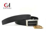 Black Businessman 38mm Leather Belt , Antiwear Men's Genuine Leather Dress Belts for sale