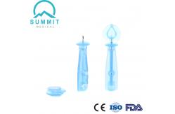 China 30G Size Twist Top Lancet For Lancing Device Transparent Blue supplier