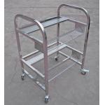 Portable Two Layer JUKI Feeder Carts 304 Stainless Steel Four Metal Flexible Castor for sale