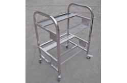 China Stainless Steel JUKI SMT Feeder Carts Two Layers With Metal Flexible Castor supplier
