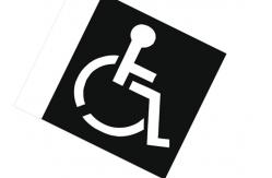 China Wheelchair Handicap Symbol PVC Stencil Flexible And Sturdy Reusable Long Service Life supplier