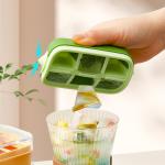 China 6-grid Mini Household Ice Silicone Tray for Freezer Ice Mold Ice Maker Ice Cube Tray with Lid Shovel manufacturer