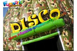 China 0.55mm PVC Tarpaulin Inflatable Army Disco Inflatable Disco Dome Fun supplier