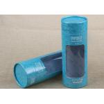 Column Shaped Food Composite Can Packaging Cardboard Paper Tube With Window for sale