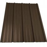 Brown PPGI Corrugated Sheet DX51D Colour Coated Roofing Sheets Mid Hard for sale