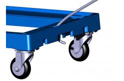China 3 Inches Four PU Wheels Plastic Stacking Dolly Rudder Moving Customized supplier