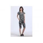Slim Fit Camo Print Set Womens Military Uniform / Cotton Blend Army Camo Clothing for sale