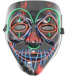 Multi Color Halloween LED Face Mask Scary Luminous In The Dark for sale
