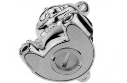 China Cute Silver Plated Teddy Bear Coin Bank Die Casting 105*85*118mm supplier