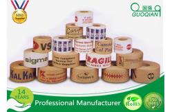 China Printable Water Active Moisture Proof Kraft Packaging Tape With Reinforce Fiberglass. supplier
