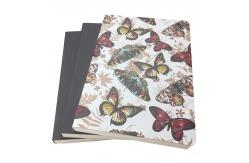China 120gsm CMYK Glue Binding Notebook Custom Embossed Leather 120Sht School Office supplier