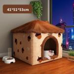 Heated Cat House Warm And Anti Collapse Indoor Heated Cat House Super Big Cat Bed Cat House Pet Enclosed, Winter for sale