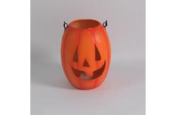 China Halloween Pumpkin Light Shape Electric Lantern Orange White Ghost Face supplier