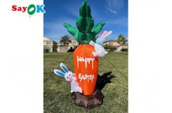 China Home Inflatable Easter Yard Decorations With Carrots And Lovely Rabbits supplier
