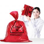 Large Thick 0.02mm 0.1mm Biohazard Plastic Bags For Hospital Waste for sale