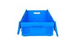 China Attached Lids Virgin PP Small Collapsible Plastic Crates Light Duty supplier
